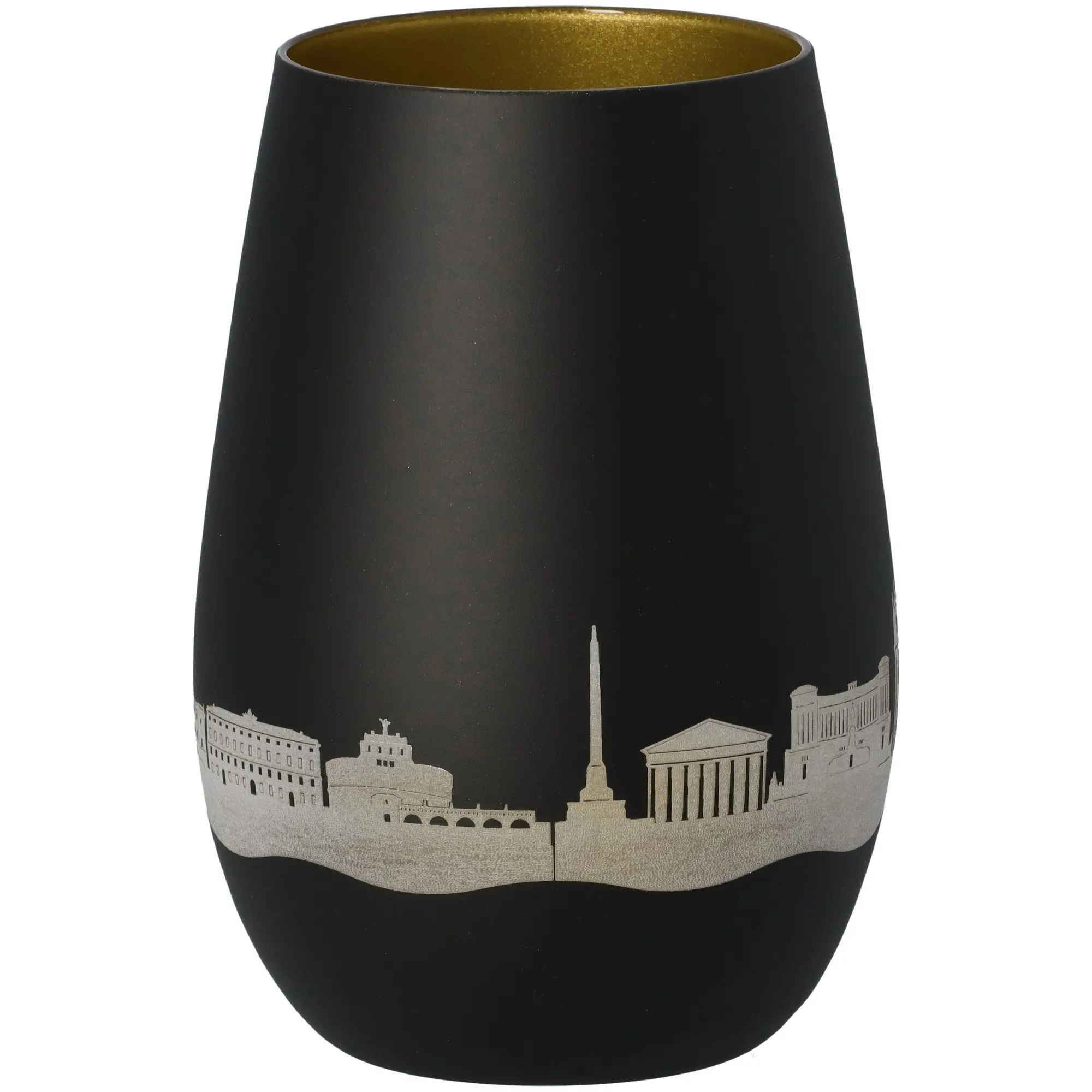 Windlicht Skyline Rom Schwarz/Gold