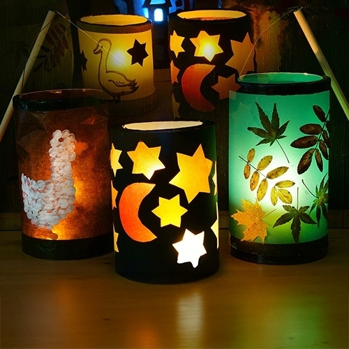 Laternen, Lichter, Lampions, Sternmuster, Kuschellampe