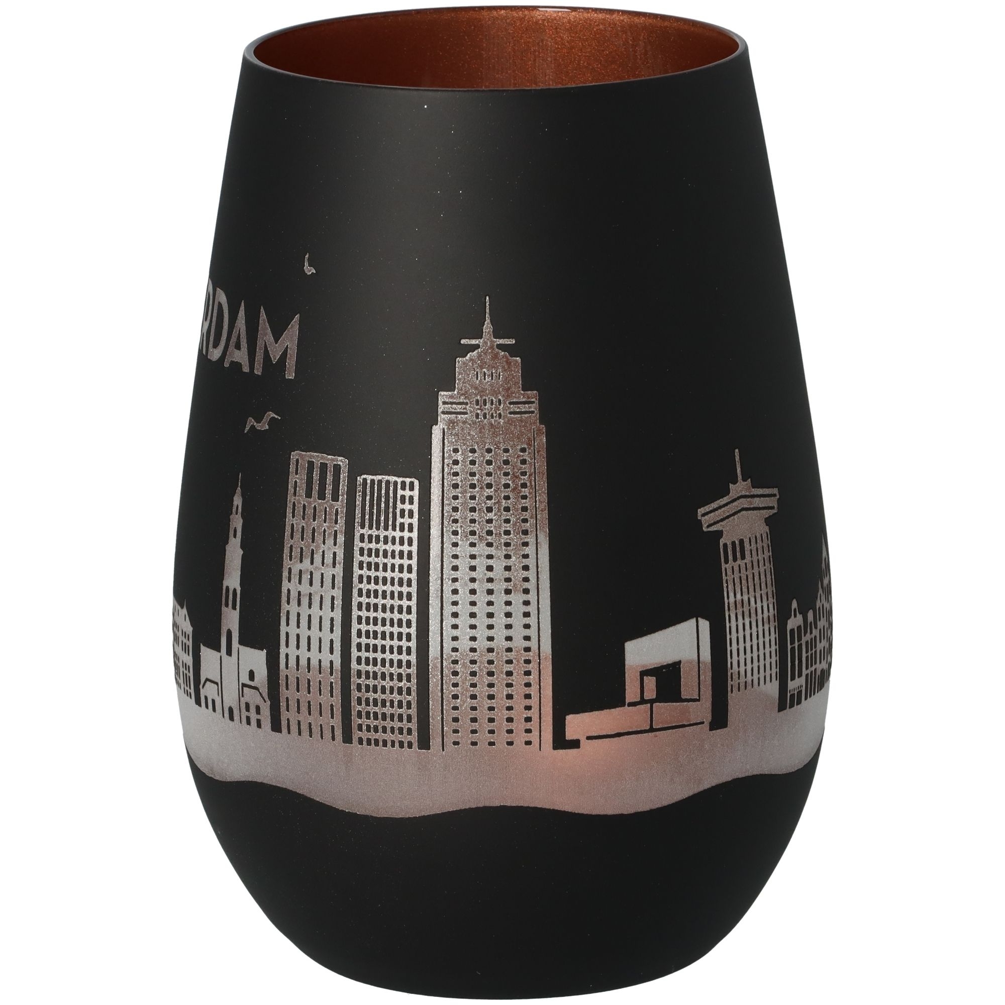 Windlicht Skyline Amsterdam Schwarz/Bronze Töpferei, Krug, Vase