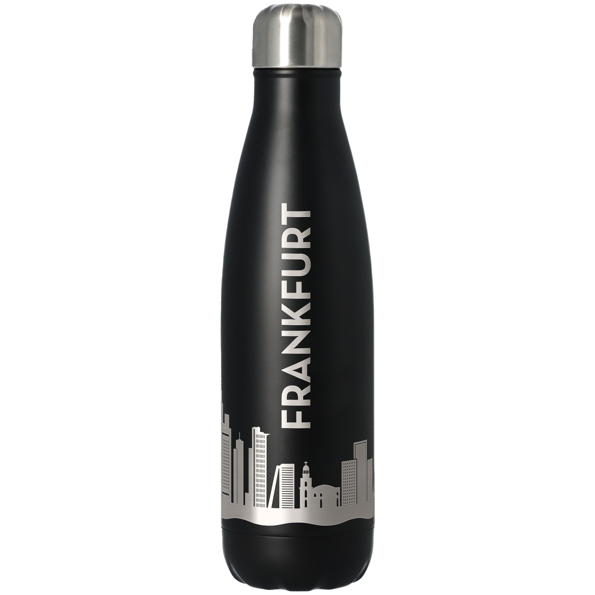 Trinkflasche Skyline Frankfurt Schwarz 500ml