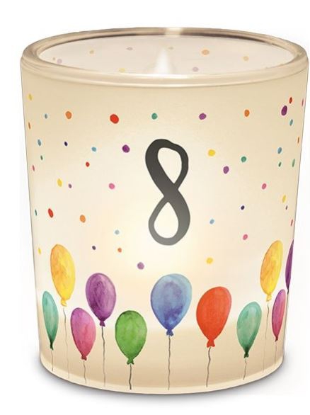 Teelichtglas "8" Teelichtglas "8"