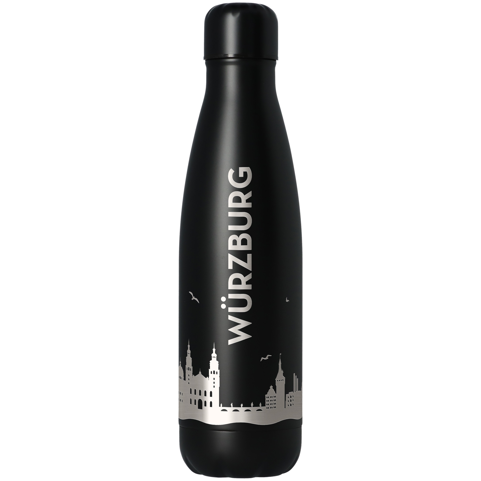 f19b324943bcc0848ad3fe0ececfcfa3e021b461 Trinkflasche Skyline Würzburg Schwarz 500ml