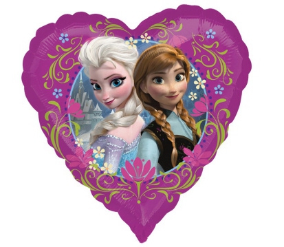 Folienballon "Frozen" Herz 43cm Person, Kind, weiblich, Mädchen, Spielzeug