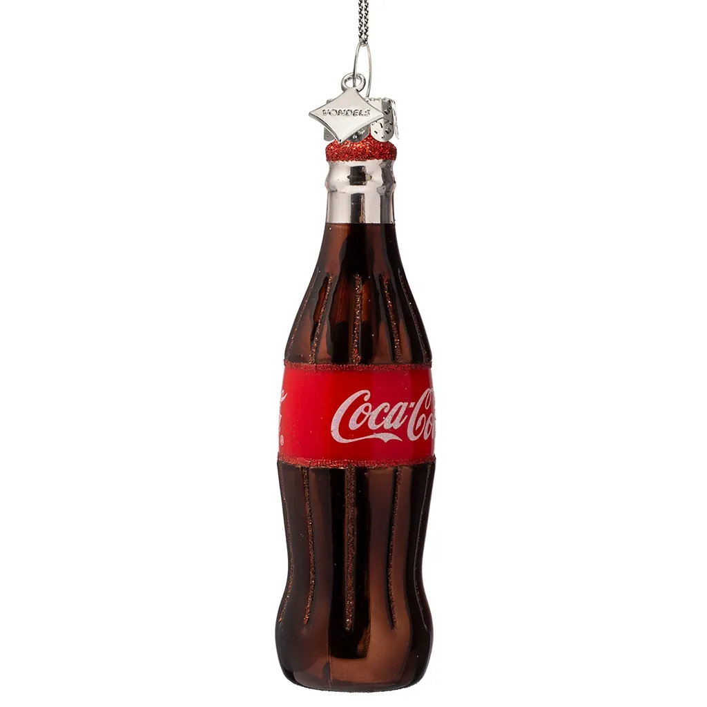 Cola Flasche, Glasierte Flasche, Kitsch Schmuck, Kronkorken-Schmuck, Coca-Cola Motiv