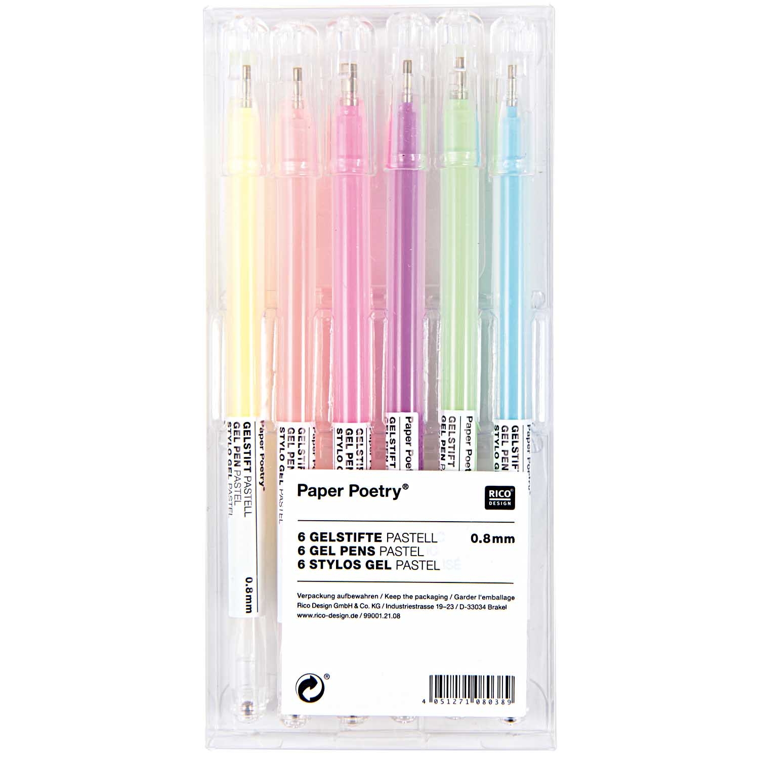 Gelstifte Pastell - Set 6 Stück