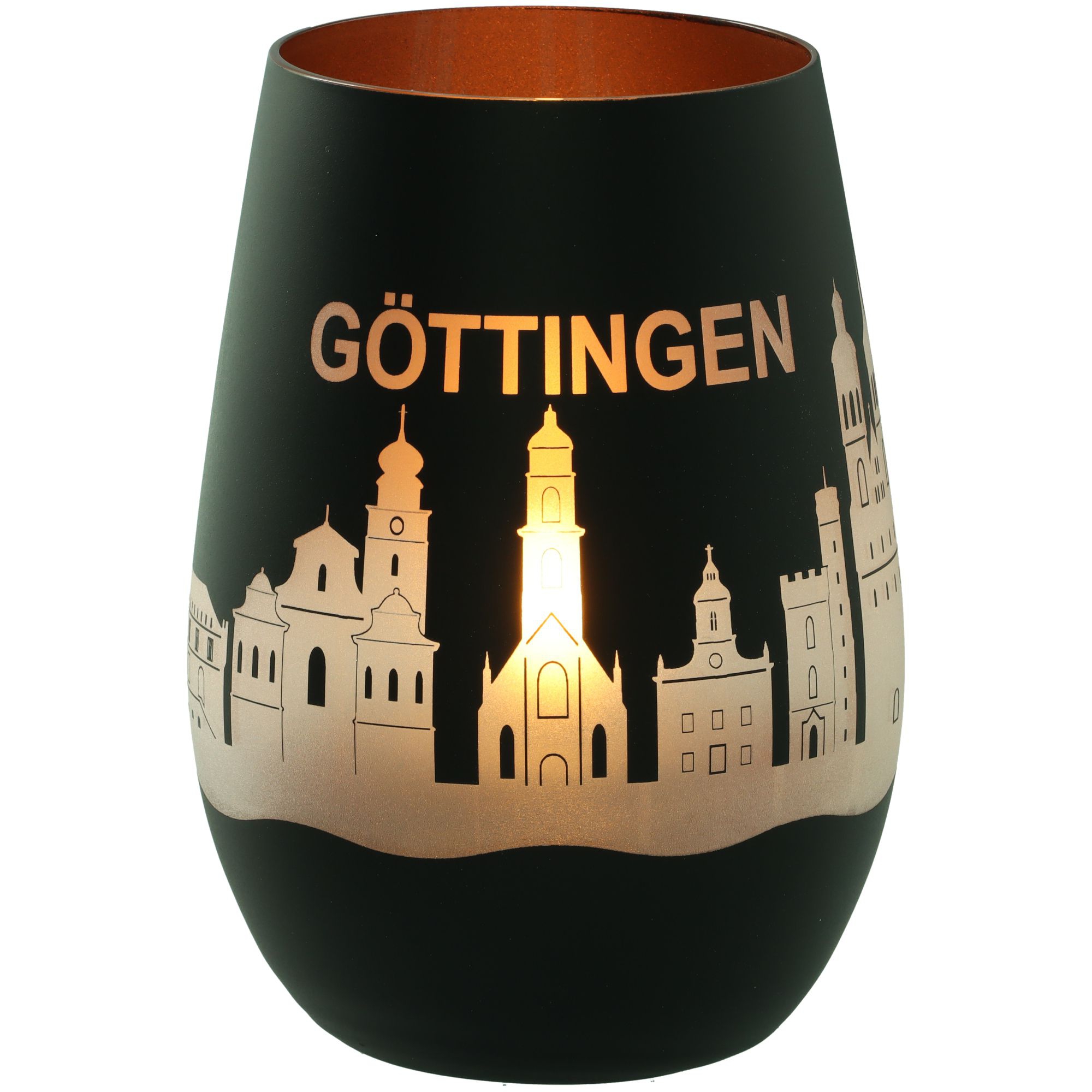 Windlicht Skyline Göttingen Schwarz/Bronze Lampe, Lampenschirm