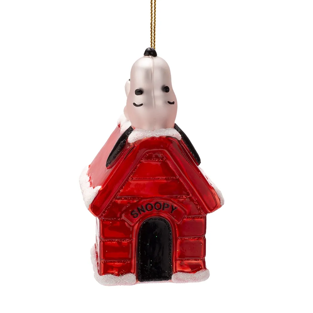 Snoopy, Haus, Weihnachten,  Ornament, Rotes Haus