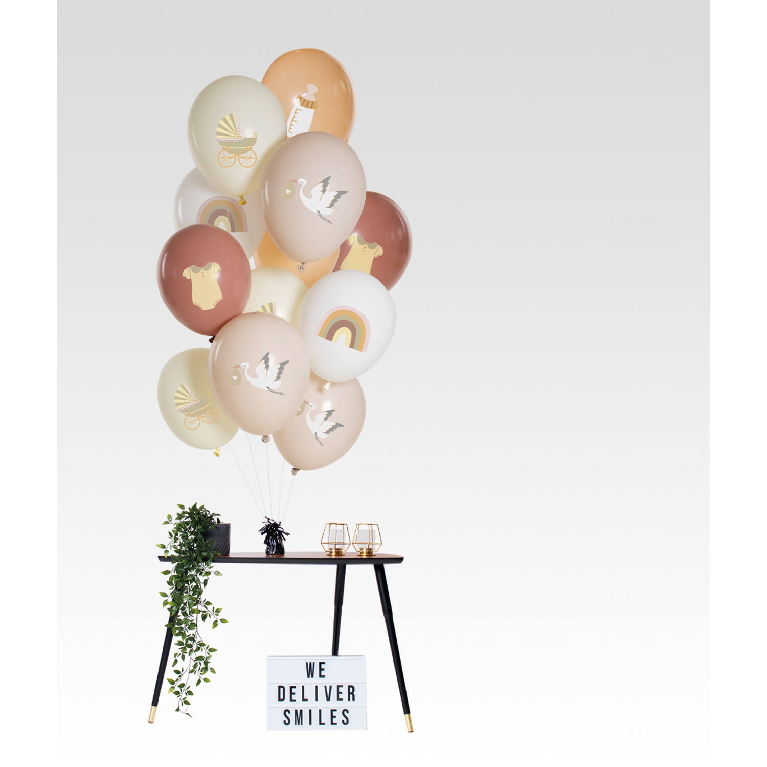12 Latexballons im Set "Sweet Baby" Ø 33cm Ballon, Leute, Person, Pflanze