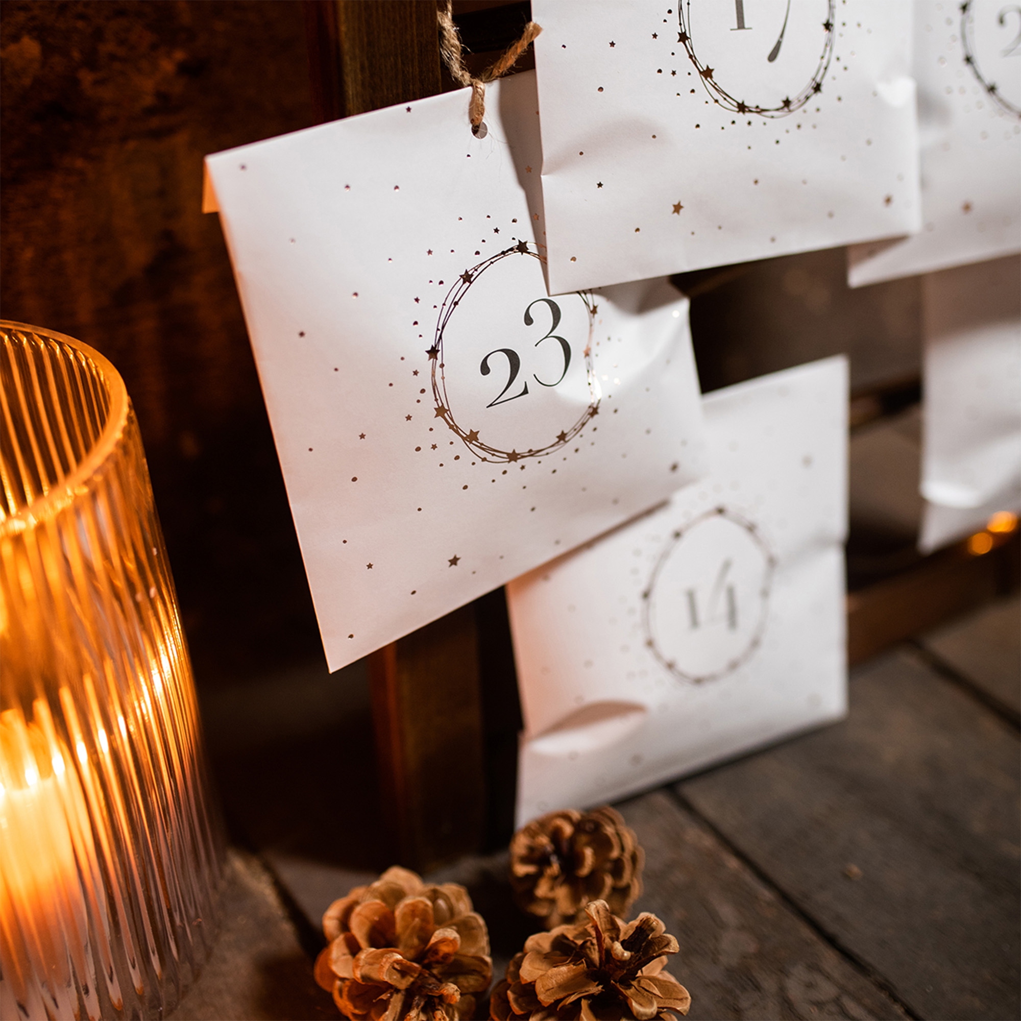 Adventskalendertütchen 24er Set Text