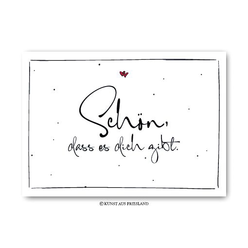 Postkarte "Schön, dass es dich gibt!" Postkarte "Schön, dass es dich gibt!"