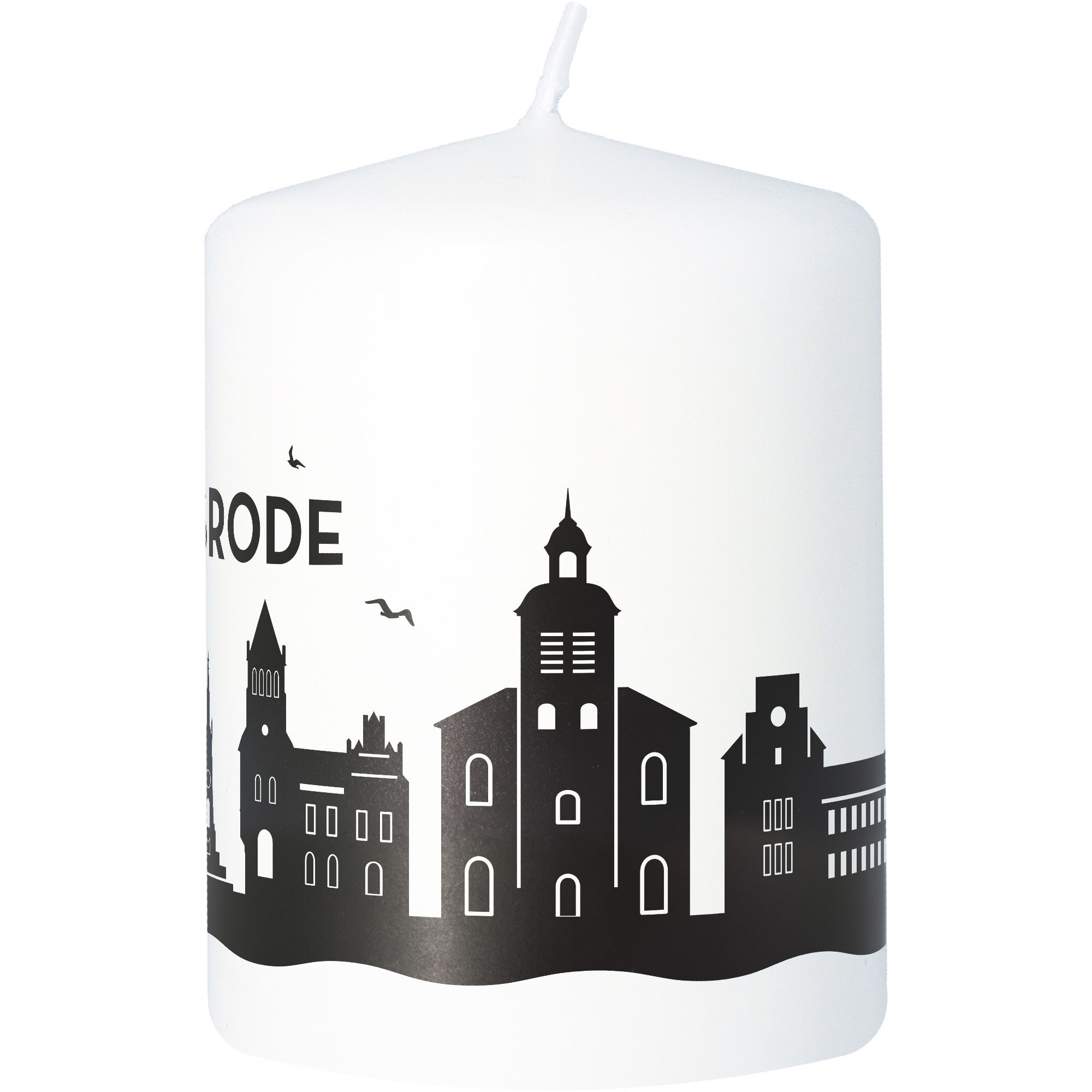 Stumpenkerze Skyline Walsrode Weiß Architektur, Gebäude, Schloss, Festung