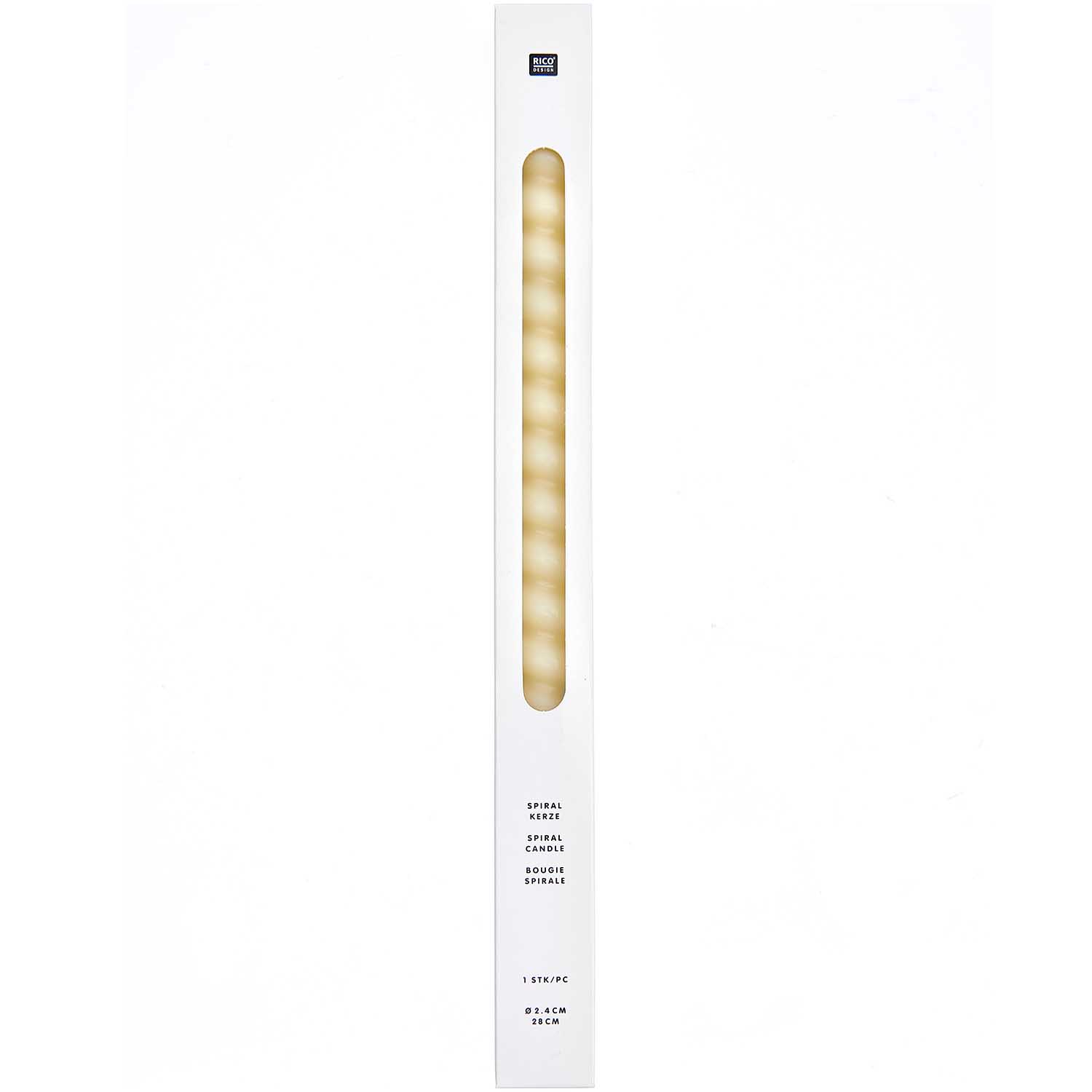 Spiralkerze groß - Sorbet Gelb Ø 2,4cm Spiralkerze groß - Sorbet Gelb Ø 2,4cm