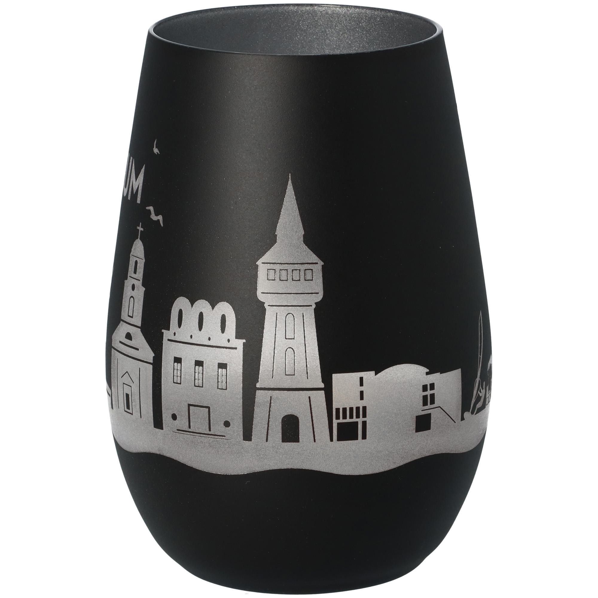 Windlicht Skyline Husum Schwarz/Silber Windlicht Skyline Husum Schwarz/Silber