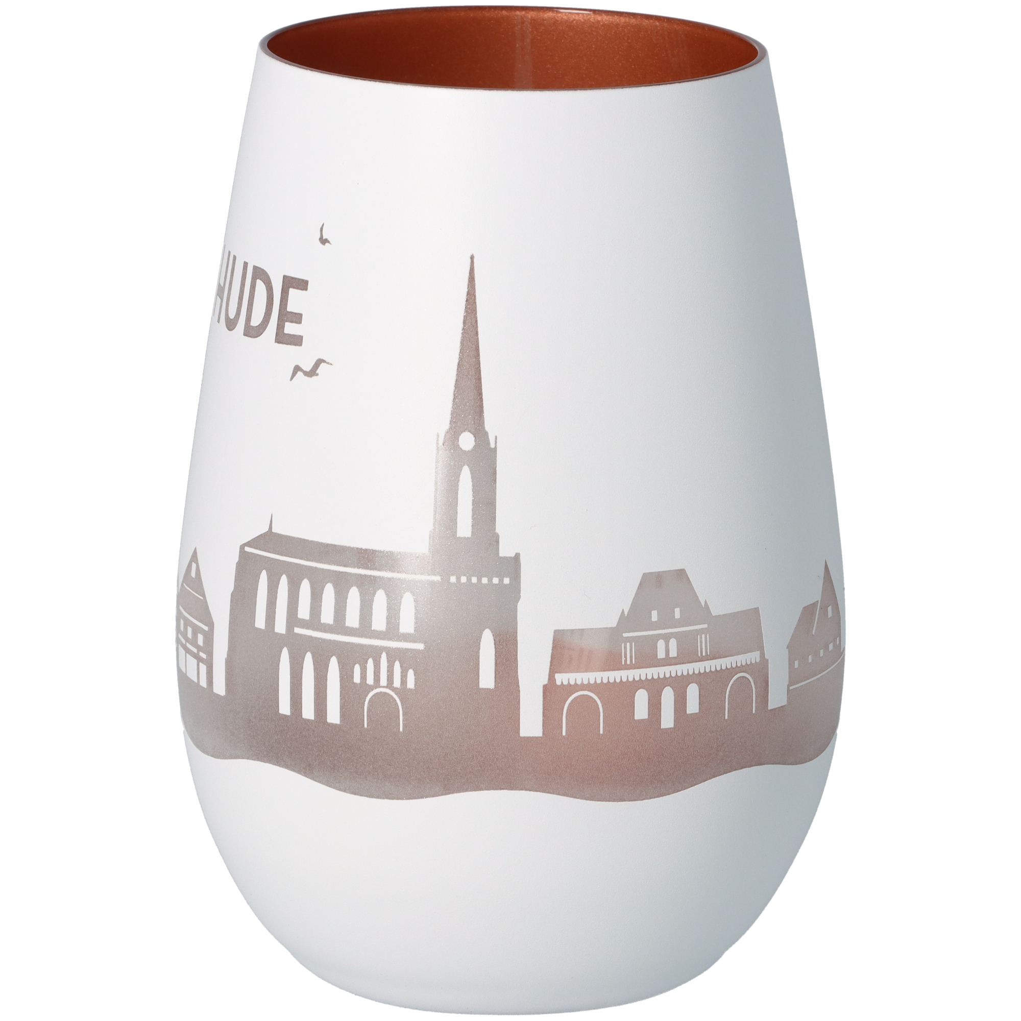 Windlicht Skyline Buxtehude Weiß/Bronze Windlicht Skyline Buxtehude Weiß/Bronze