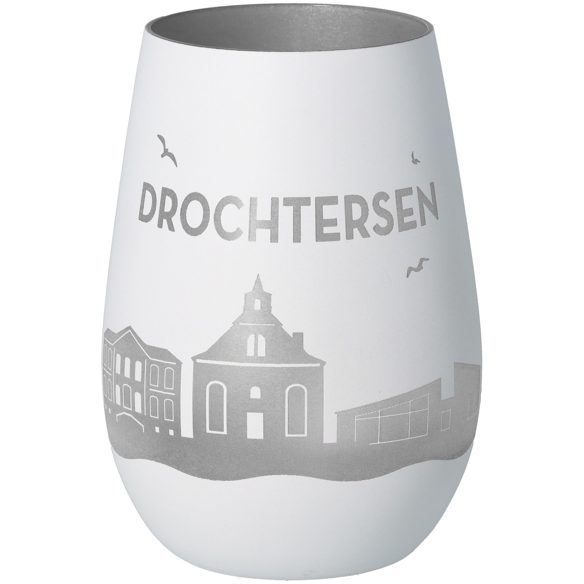 Windlicht Skyline Drochtersen Weiß/Silber