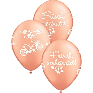 Qualatex Latexballon "Frisch verheiratet!" Roségold Ø 30cm Qualatex Latexballon "Frisch verheiratet!" Roségold Ø 30cm