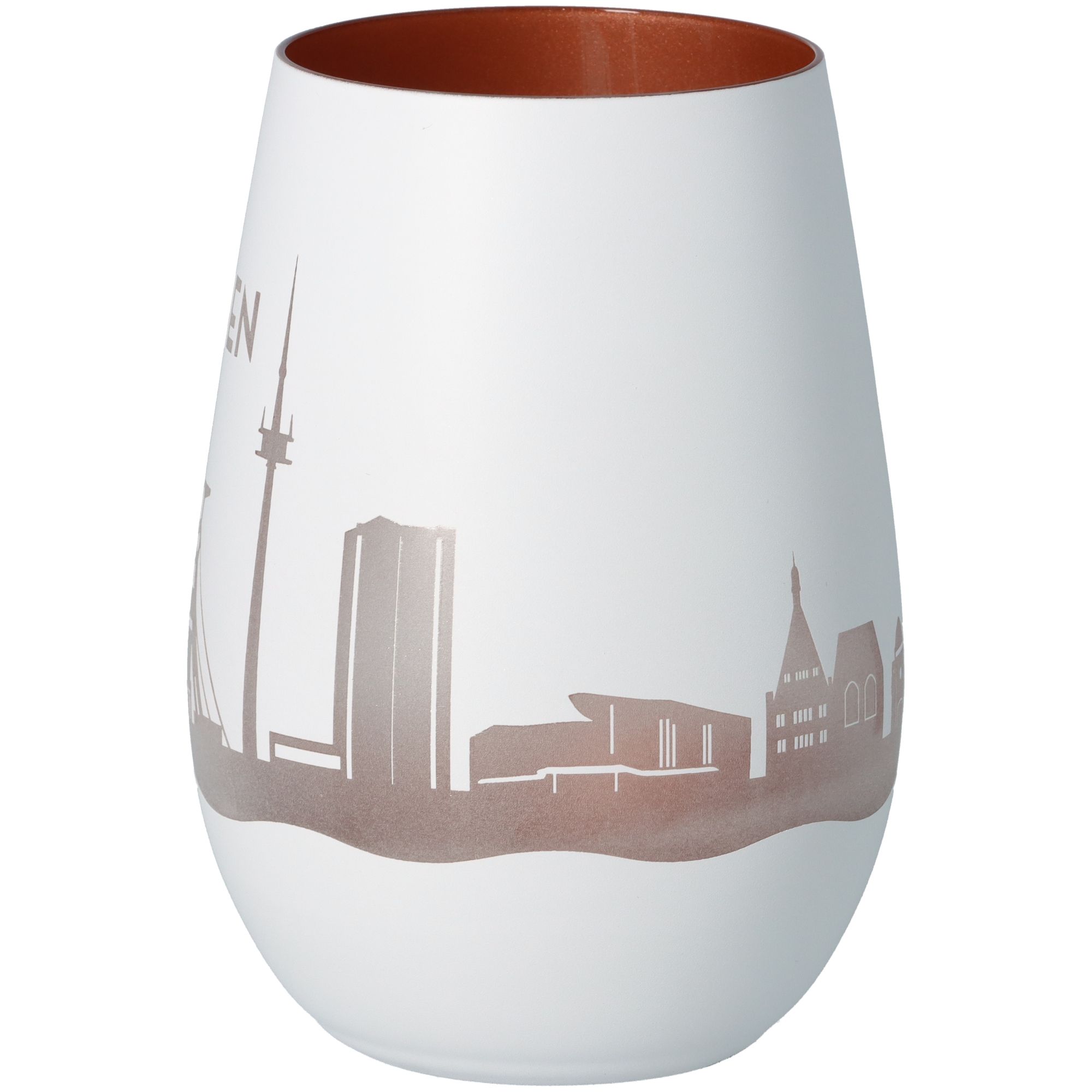 Windlicht Skyline Essen Weiß/Bronze Windlicht Skyline Essen Weiß/Bronze