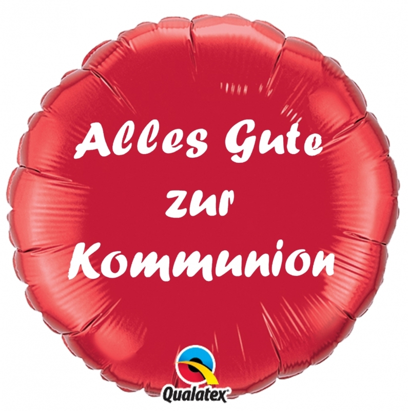 Folienballon Alles Gute zur Kommunion Rot 45cm Folienballon Alles Gute zur Kommunion Rot 45cm