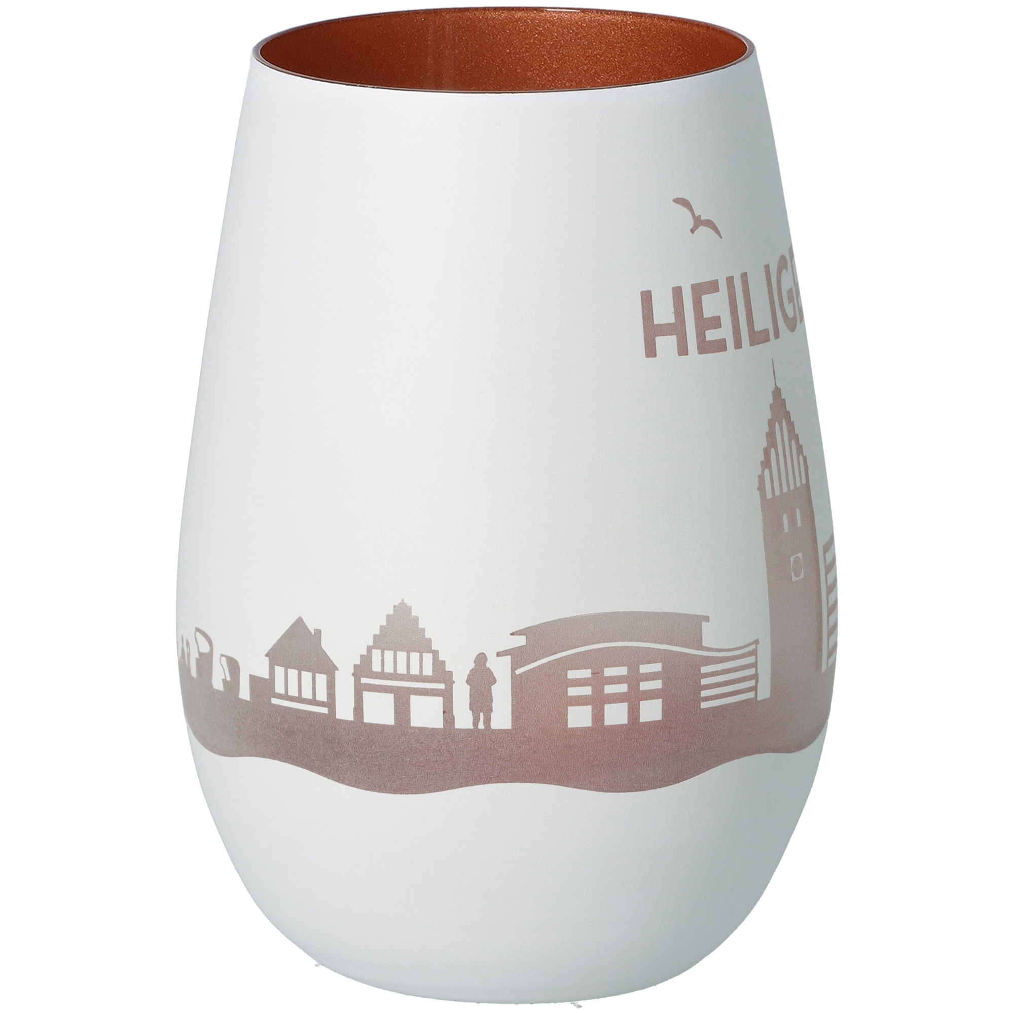 Windlicht Skyline Heiligenhafen Weiß/Bronze Windlicht Skyline Heiligenhafen Weiß/Bronze