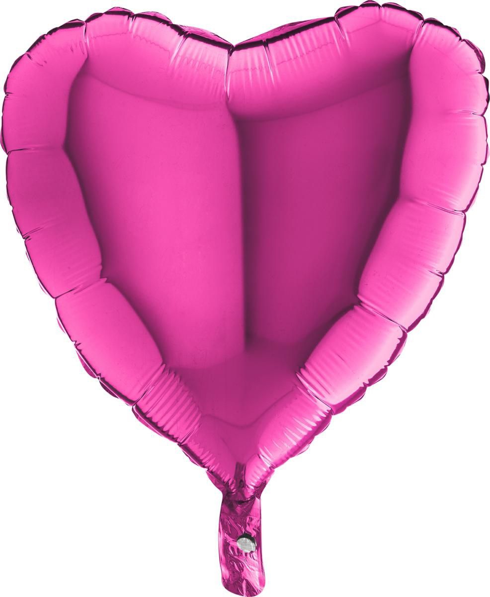 Folienballon Herz Magenta 45cm