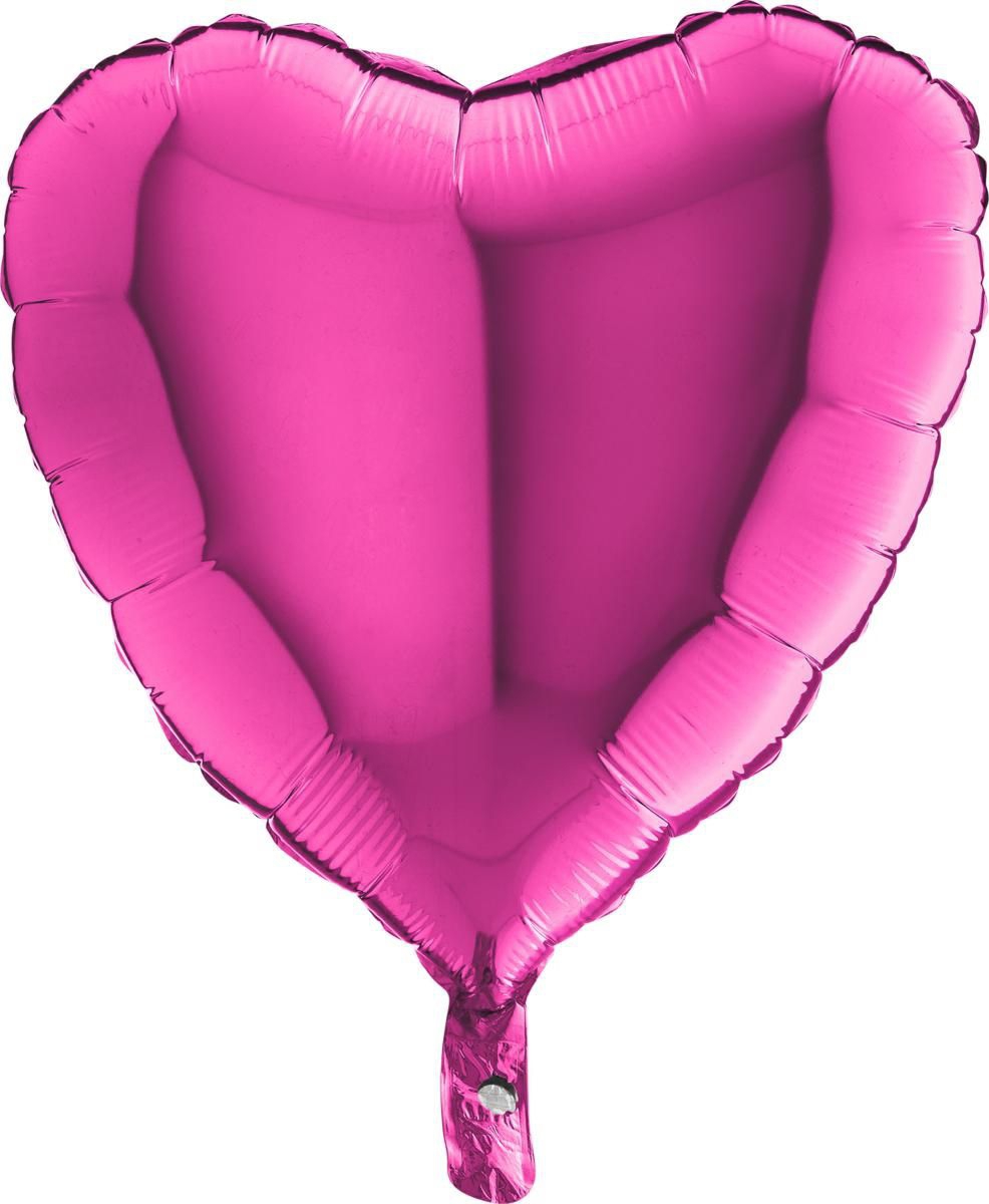 Folienballon Herz Magenta 45cm Folienballon Herz Magenta 45cm