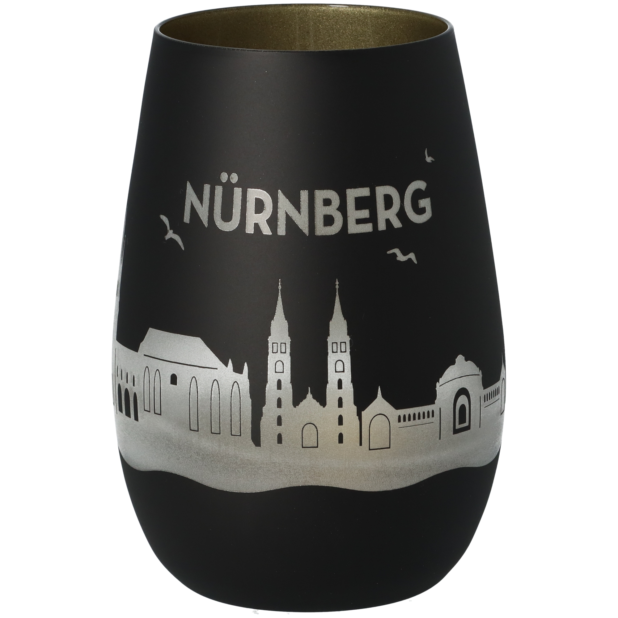 Windlicht Skyline Nürnberg Schwarz/Gold Windlicht Skyline Nürnberg Schwarz/Gold