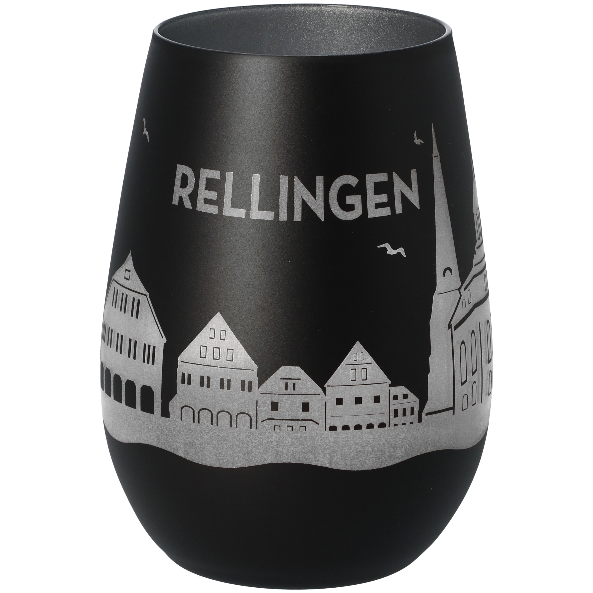 Windlicht Skyline Rellingen Schwarz/Silber Windlicht Skyline Rellingen Schwarz/Silber