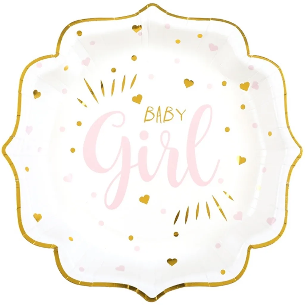 10 Pappteller "Baby Girl"