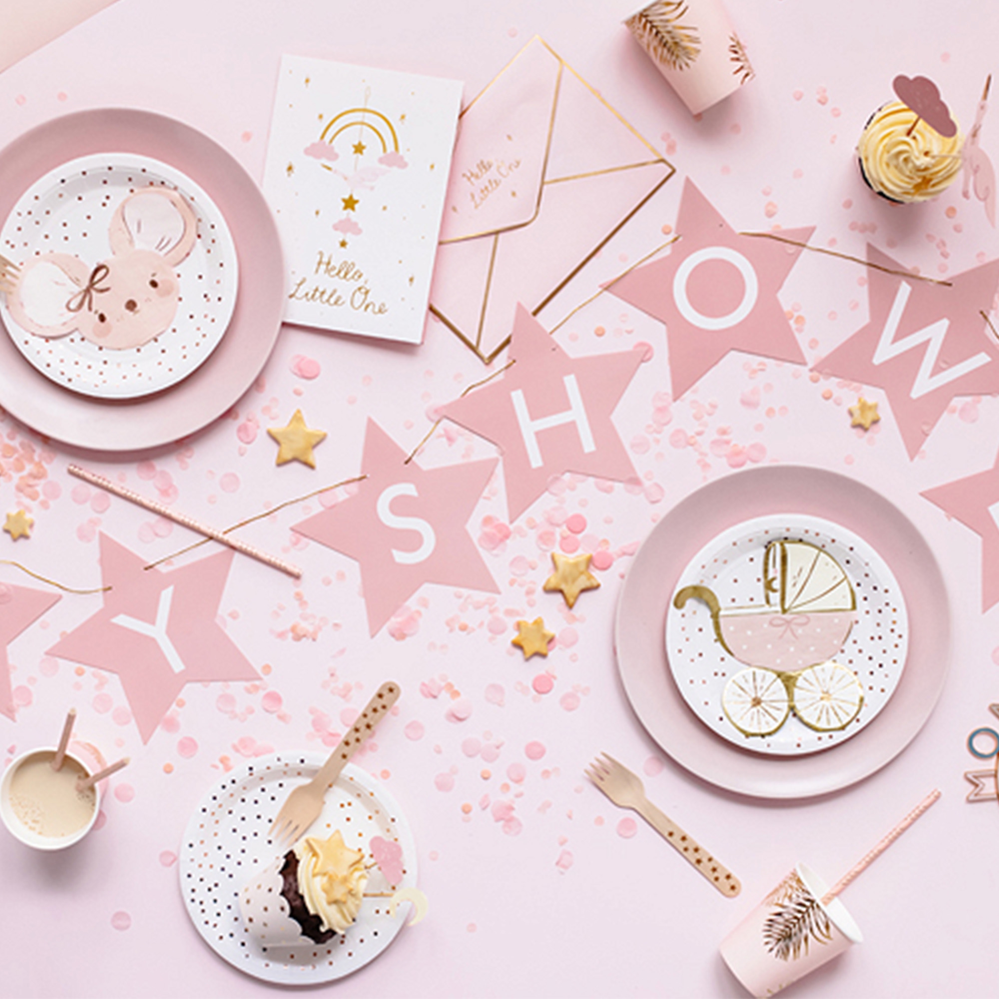 20 Servietten Kinderwagen in Hellrosa 20 Servietten Kinderwagen in Hellrosa