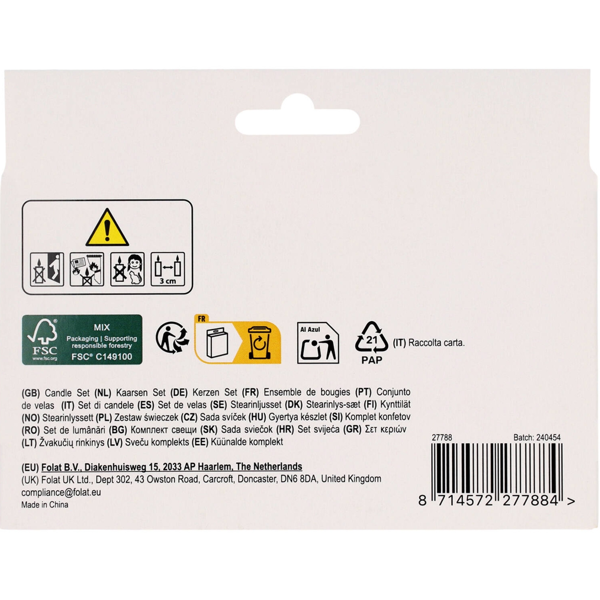 Kuchenkerzen "Happy Birthday" Stripetastic Text, Adapter, Elektronik