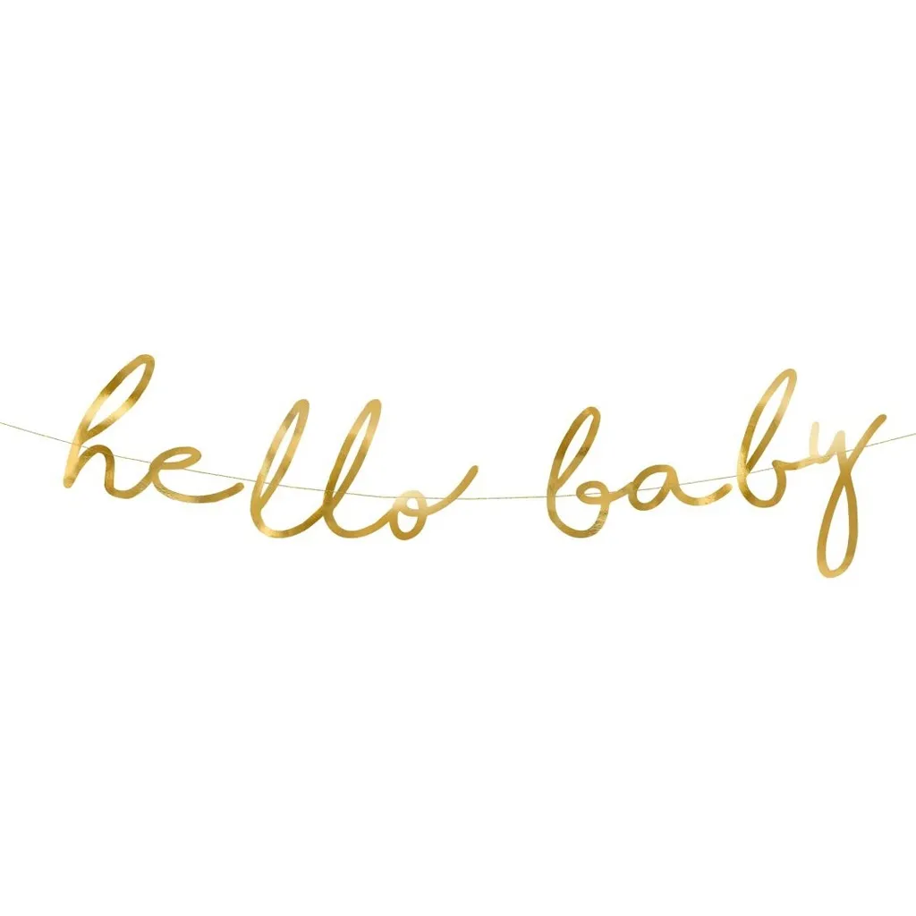 Girlande "hello baby" Gold