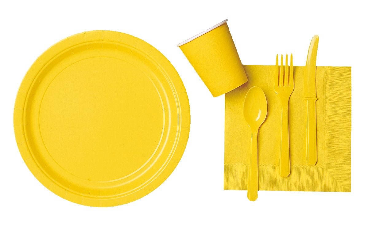 Sonnengelb - 10 Plastiklöffel Sonnengelb - 10 Plastiklöffel