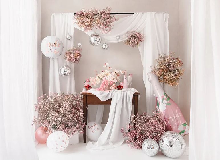 Folienballon "Bride to be" Weiß/Roségold, 45 cm