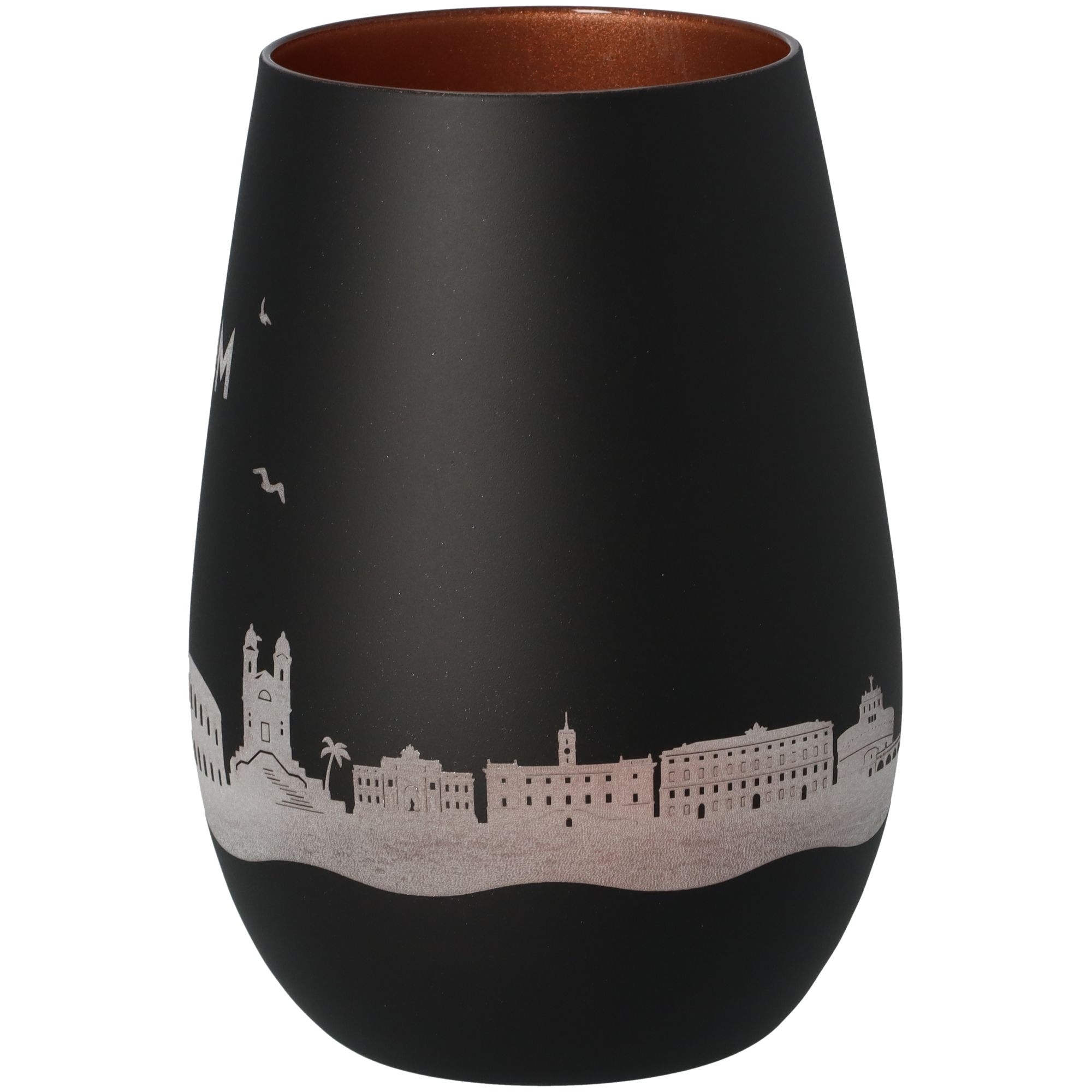 Windlicht Skyline Rom Schwarz/Bronze Krug, Töpferei, Vase, Tasse