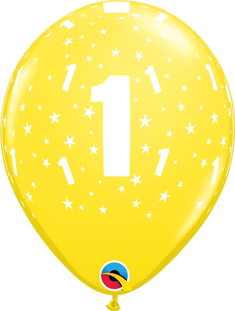 Qualatex Latexballon 1. Geburtstag verschiedene Farben Ø 30cm