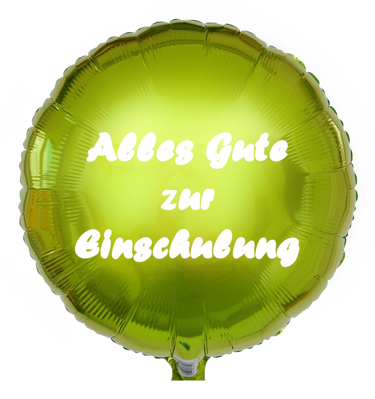 Folienballon Alles Gute zur Einschulung Hellgrün 46cm
