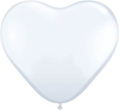 Latexballon Herz White Pastel Ø 45cm Latexballon Herz White Pastel Ø 45cm
