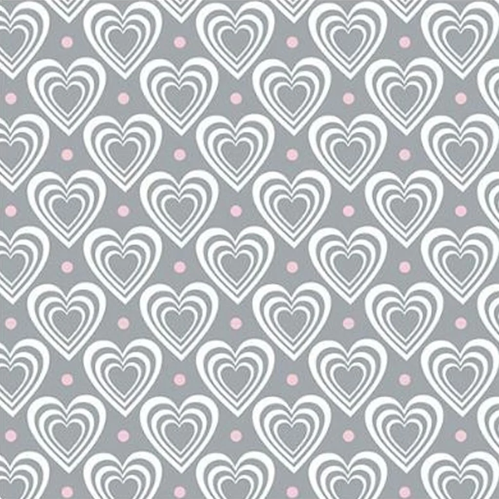 Herz-Muster, Herzen, Druck, Stoffmuster, grau-pink