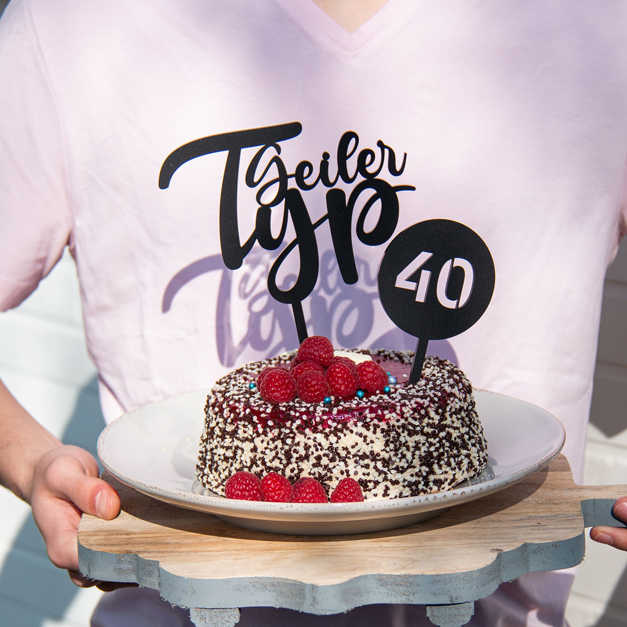 Cake Topper Geiler Typ Set "Zahl" Acryl