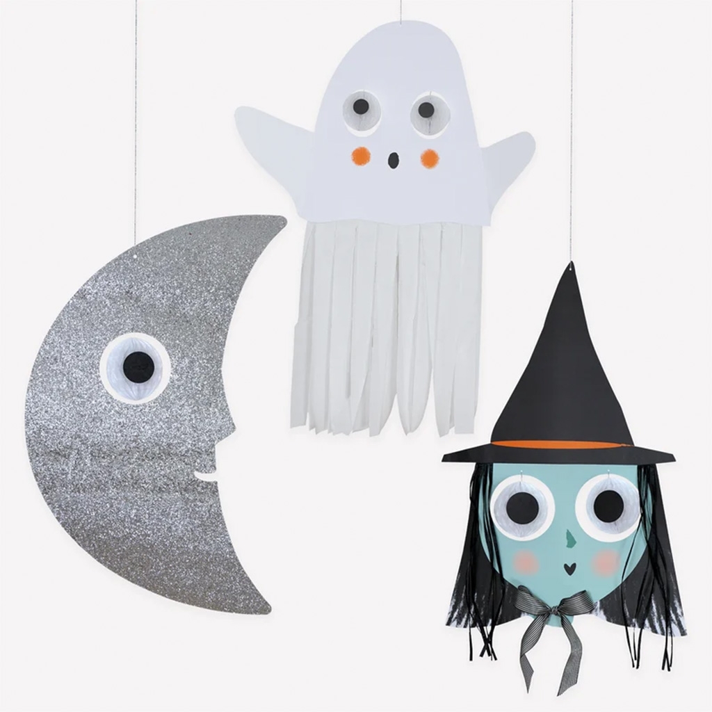 Hänger-Decor, Geist, Mond, Hexe, Papierkunst
