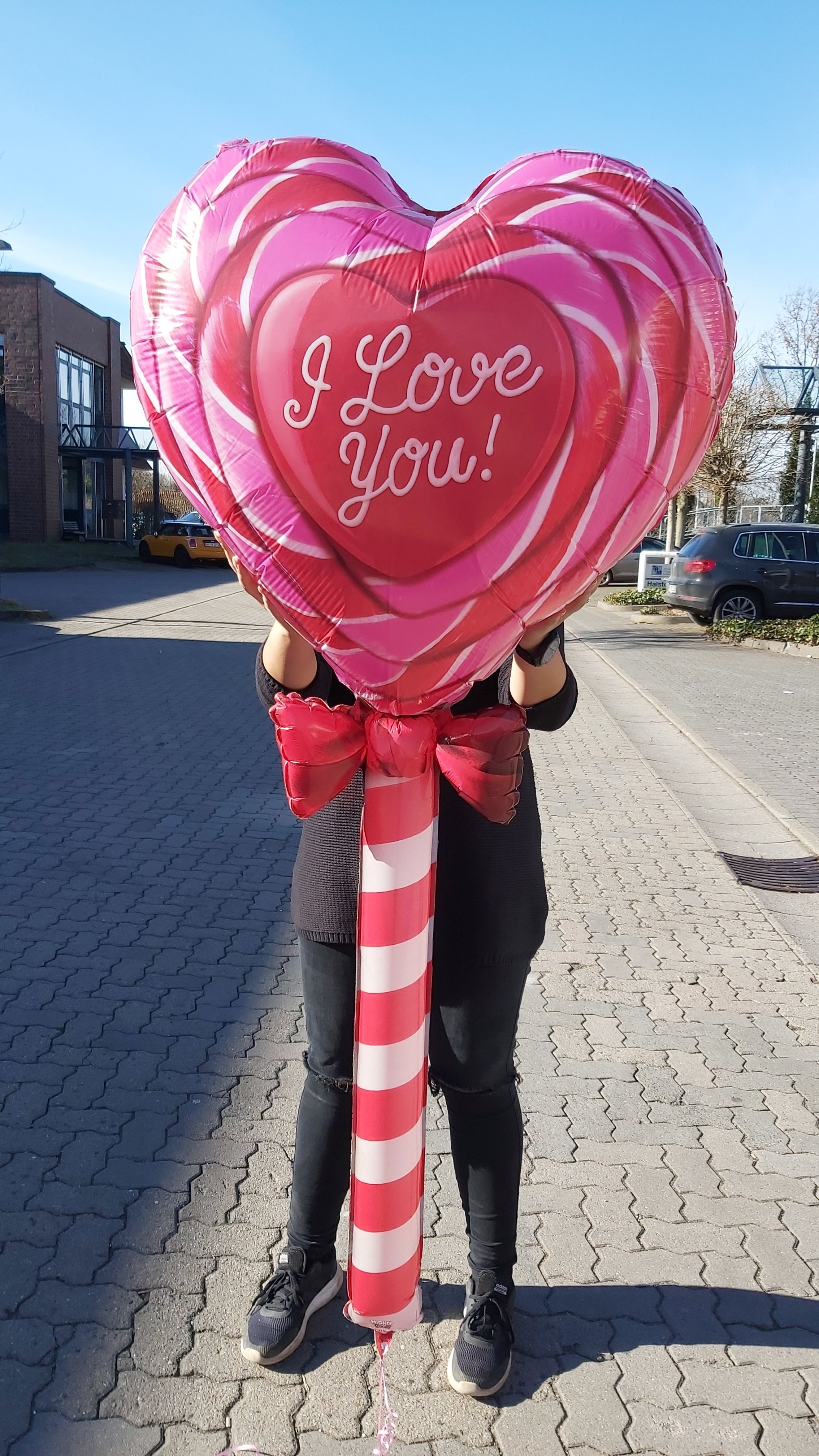 Folienballon Lollipop "I Love You" 152cm