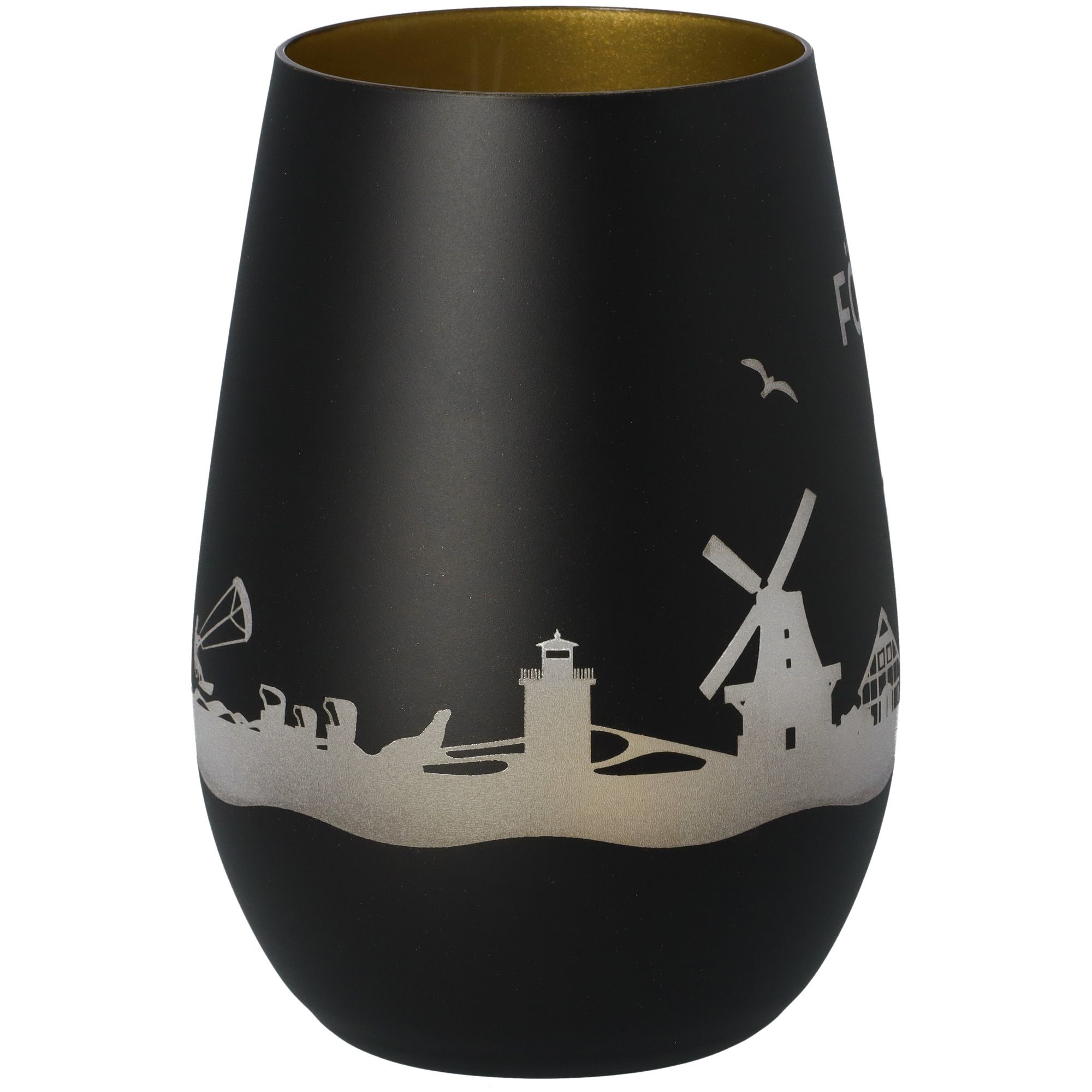 Windlicht Skyline Föhr Schwarz/Gold Windlicht Skyline Föhr Schwarz/Gold