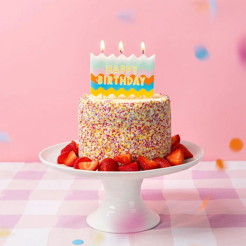 kuchen, geburtstag, zuckerstreusel, fuellung-erdbeeren, erdbeeren