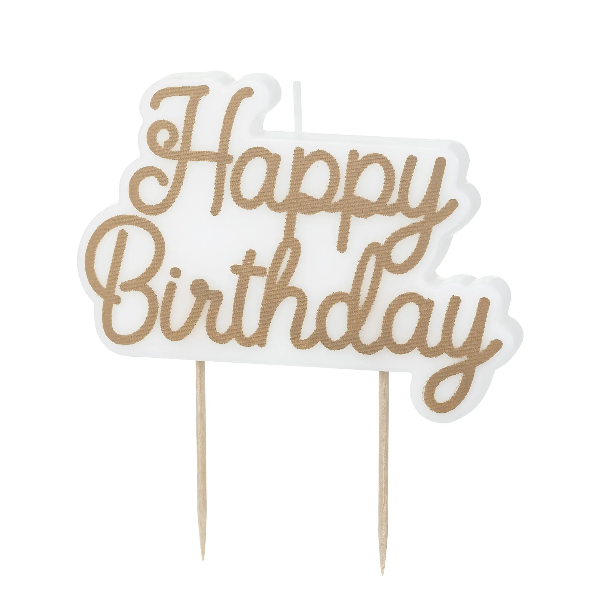 Birthday, Happy Birthday, Kuchenaufsatz, Holzstiele, Schreibschrift