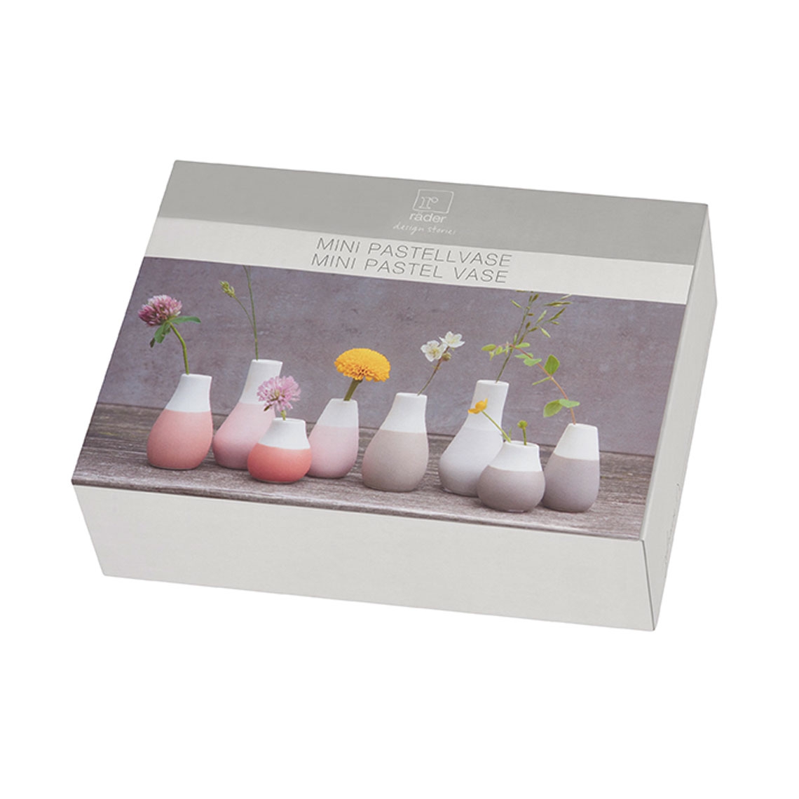 RÀder Design - Mini Pastellvasen 4er Set, Pudertöne RÀder Design - Mini Pastellvasen 4er Set, Pudertöne