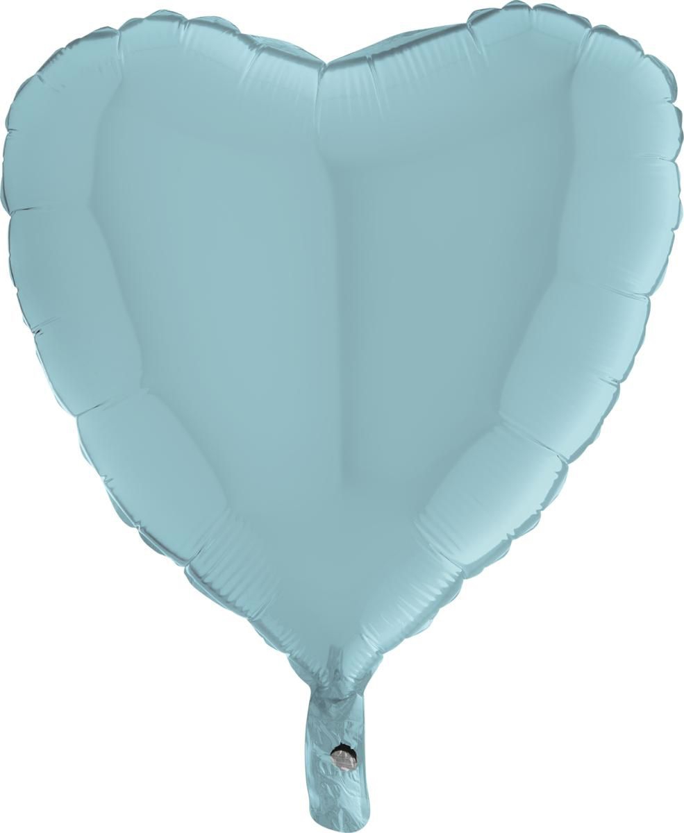Folienballon Herz Pastell Blau 45cm