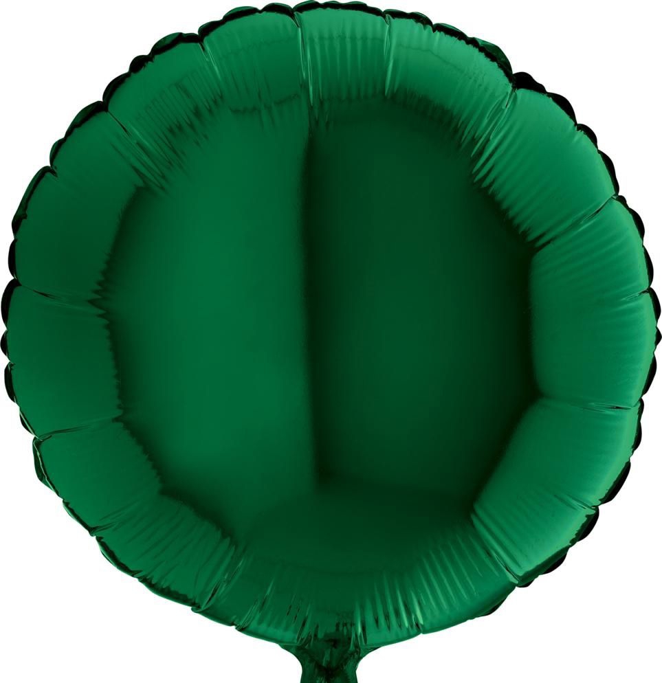 Folienballon Rund Dunkelgrün 45cm Ballon