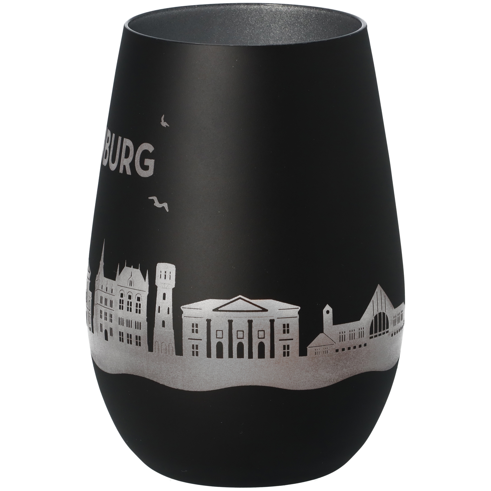 Windlicht Skyline Oldenburg Schwarz/Silber Windlicht Skyline Oldenburg Schwarz/Silber