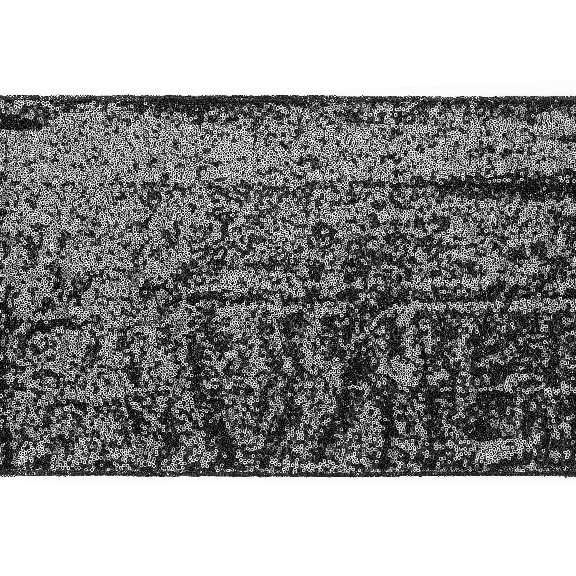 Pailetten-Tischläufer "Schwarz" 5m Dekoration für Zuhause, Teppich