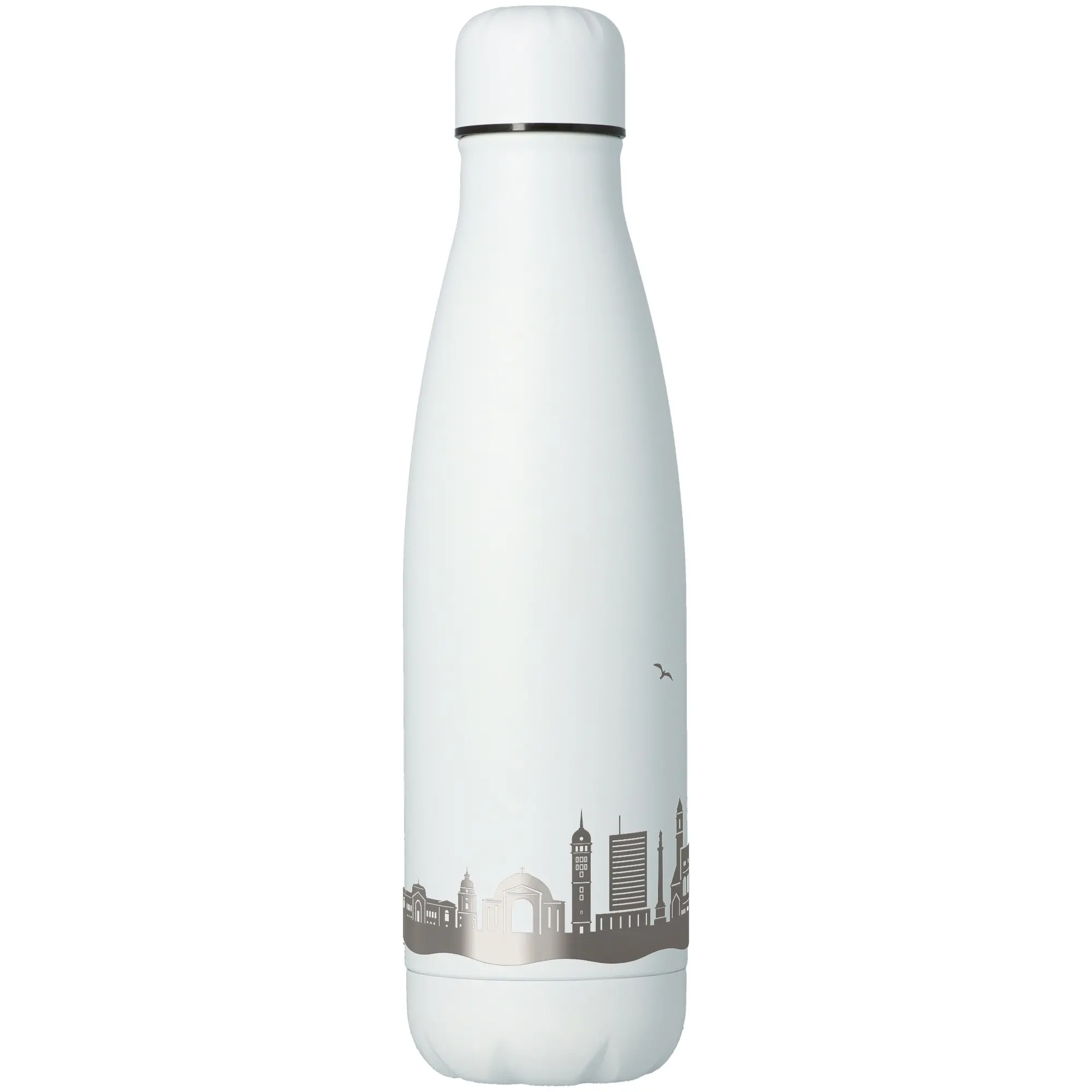 Trinkflasche Skyline Darmstadt Weiß 500ml